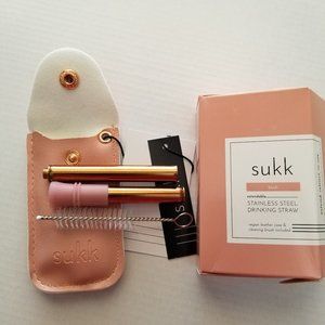 Sukk Food Grade S. S. Drink Straw w/carrying case